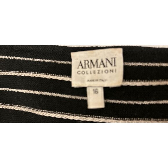 Armani Collezioni Top Sweater Black Silver Size Large - Picture 5 of 11